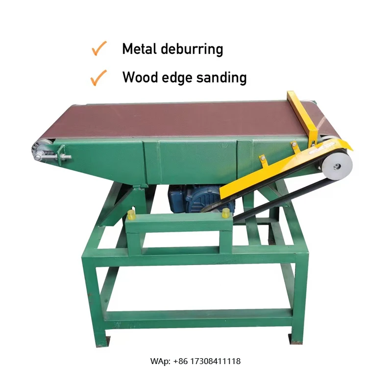 

Multifunctional professional woodworking electric belt sander with expandable roller, 380V DC power supply for polishing