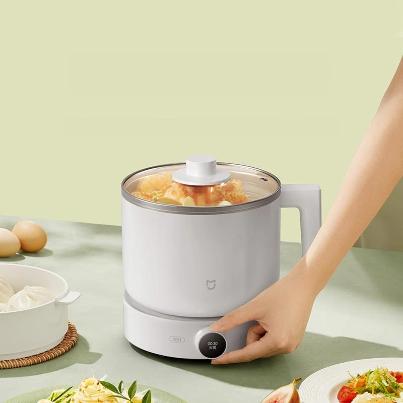 XIAOMI MIJIA Smart Multifunctional Steamer Small Hot Pot 1.5L Electric Cooker Electric Steamer Spaghetti Pot APP Remote Control