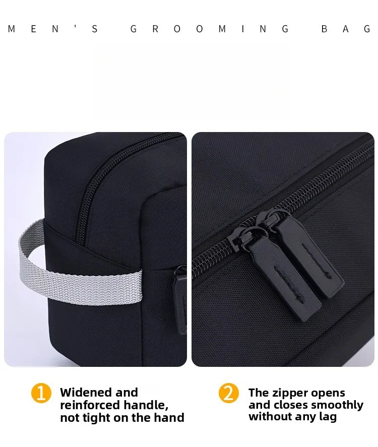 Neue tragbare Kulturtasche, 3-teiliges Set, unverzichtbar für Reisen, multifunktionale Herren-Kosmetiktasche, Kosmetik-Organizer, wasserdichte Aufbewahrungstasche – Detail 16