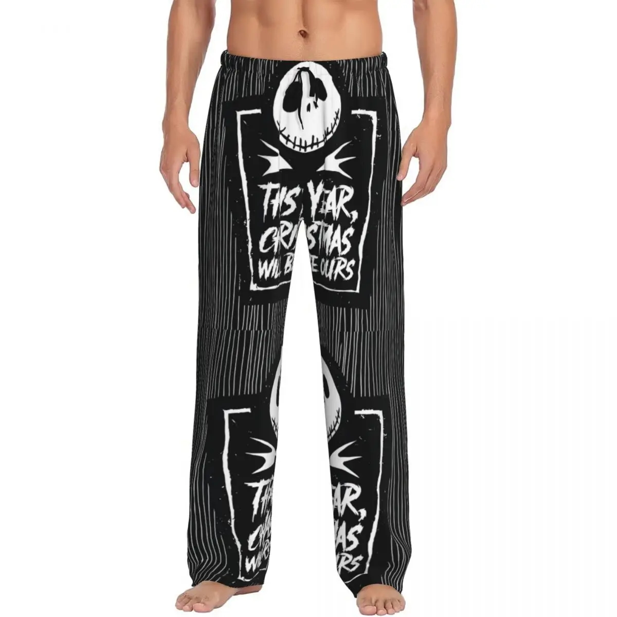 

Custom Printed The Nightmare Before Christmas Pajama Pants Men's Sally And Jack Sleep Sleepwear Bottoms with Pockets