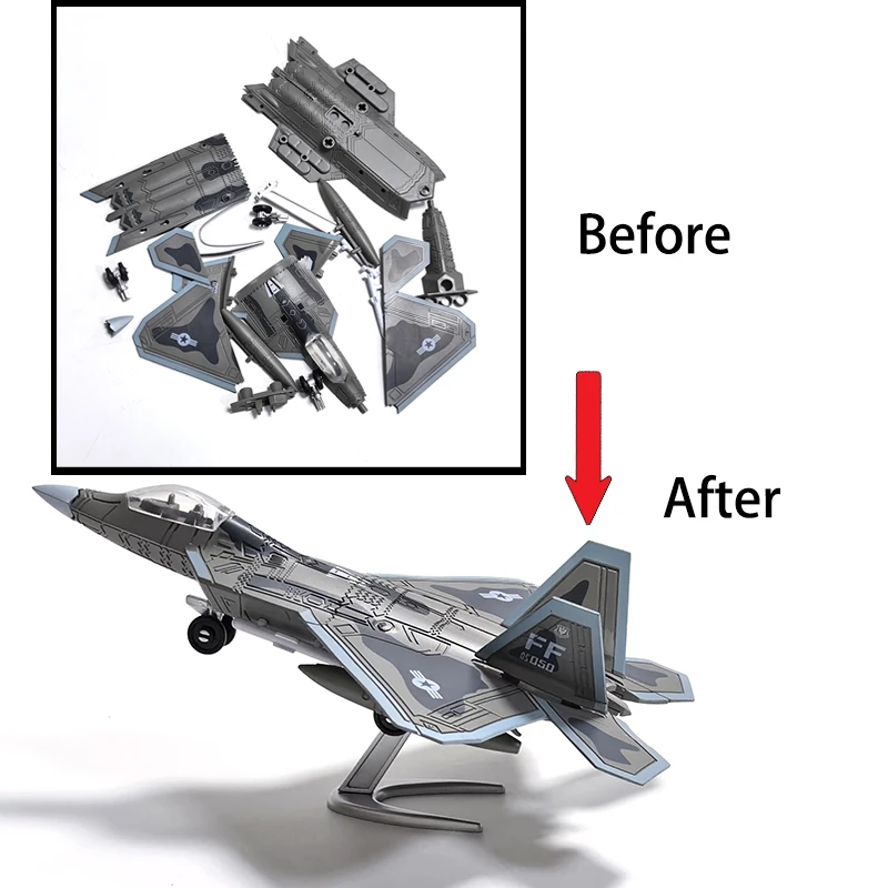 DIY Creative Military Building Blocks SU-57 Heavy Stealth Fighter F-22 F14 B-2 Bomber Airplane Model Toys Boys Christmas Gifts