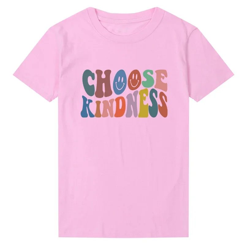 Choose Kindness Women T Shirt Inspirational Fashion T-shirt Female Church Tops Camisetas Tees Fashion O Neck Clothes