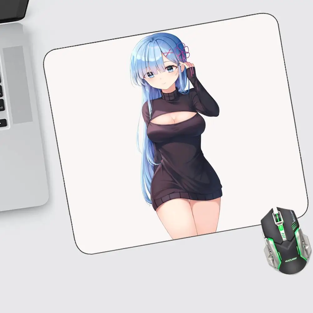 Mouse Pad Small Gaming Accessories Rem Keyboard Sexy Computer Offices Re Desk Mat Zero Pc Anime Gamer Non-slip Rubber Mousepad