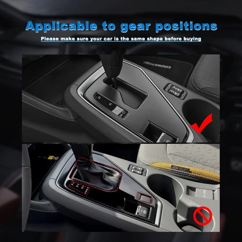 Imagen 2 del producto Pegatina de fibra de carbono suave Real para Subaru Crosstrek Impreza 2024 2025 USDM versión Base LHD RHD Panel de cambio de marchas Interior de coche