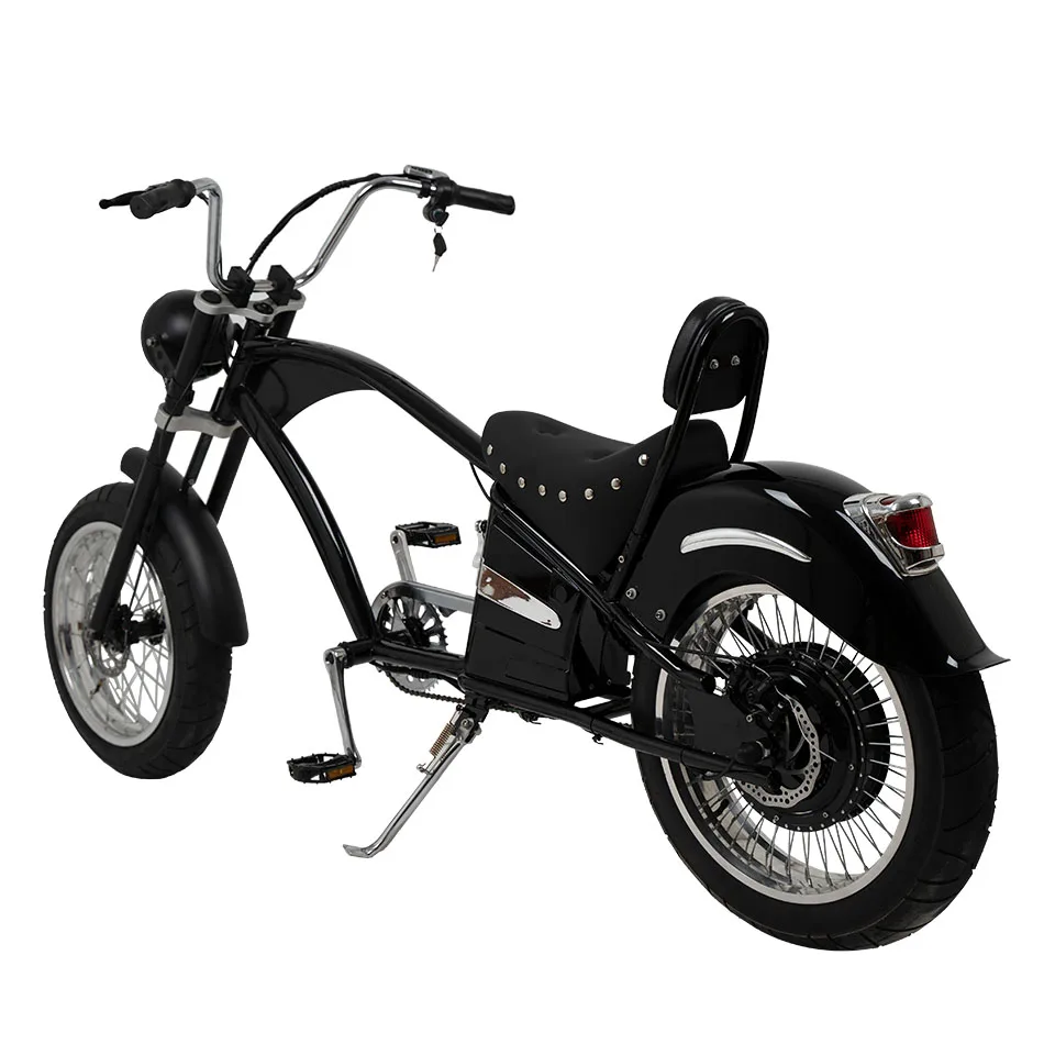 WWE 750W 1000W Electric City Bike 20 Fat Tires Electric City Bike Vintage Style Chopper E Cruiser