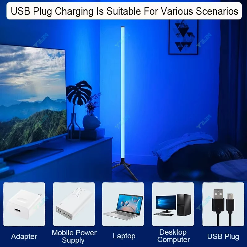 1/2/4PCS Smart LED Stehleuchte105CM RGBWW Fernbedienung Moderne Ecke Stehleuchte Musik Sync Stehenden Ständer Umgebungs Dekor Licht