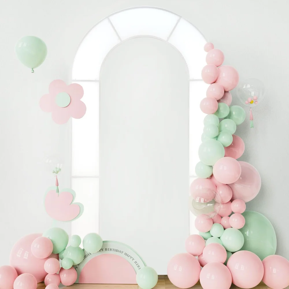

7.2FT Open Arch Backdrop Stand Backdrop Frame and Cover Set U Shaped Wedding Arches, Wedding Arches