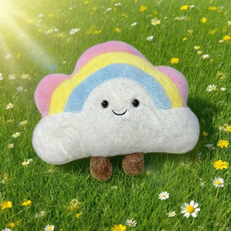 21*26 سنتيمتر أفخم سحابة قوس قزح اللعب Kawaii الملونة الأبيض محشوة أفخم ألعاب كرتونية للبنين بنات هدايا عيد الميلاد عيد الميلاد