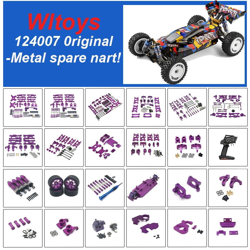 

WLtoys 124007 Автомобиль с дистанционным управлением в масштабе 1/12, оригинальный заводской комплект деталей — передние и задние амортизаторы кузова, шины, приводной вал