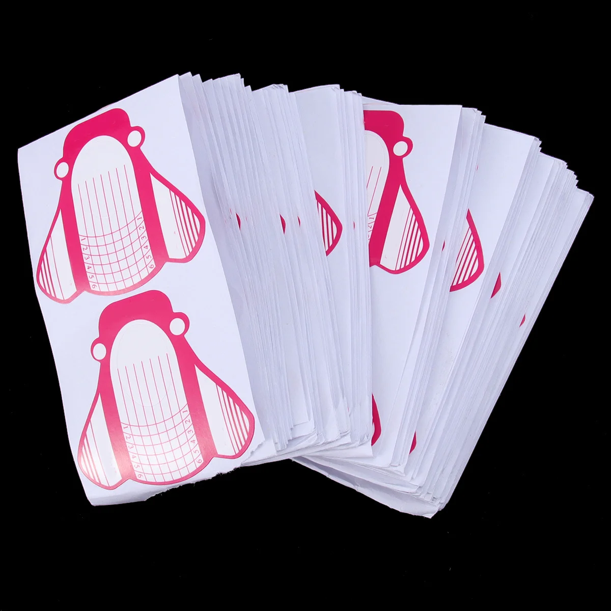 สติ๊กเกอร์ติดเล็บปลอมลายเกือกม้า 200 ชิ้น สำหรับช่างทำเล็บและผู้ฝึกสอน ติดง่าย ลอกออกง่าย