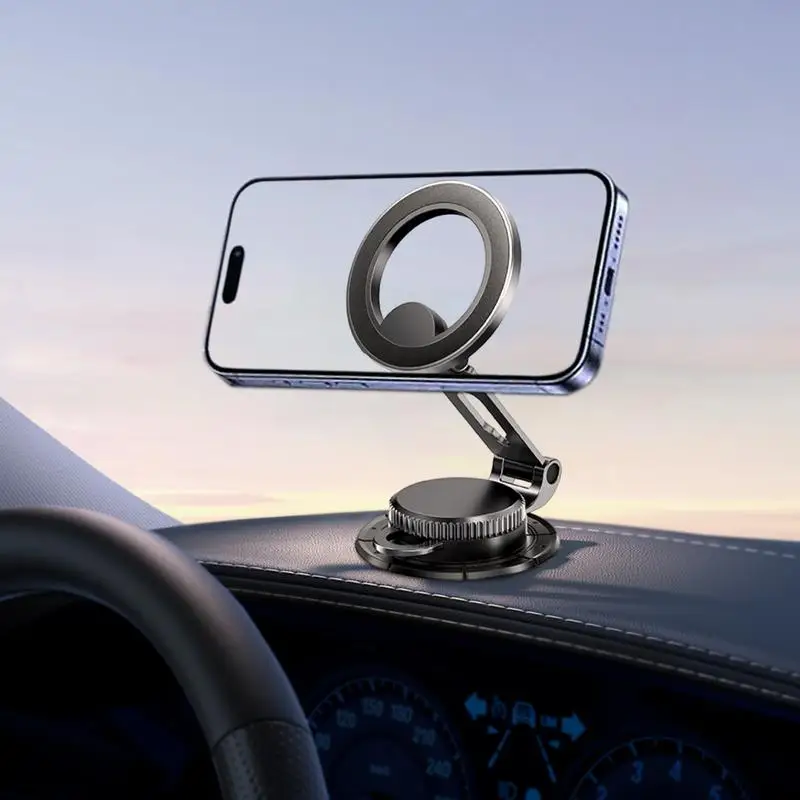 Phone Magnet Bracket For Car Magnetic Car Mount Phone Holder For Dashboard Safe Driving 360 Degree Adjustable Smartphones Stand