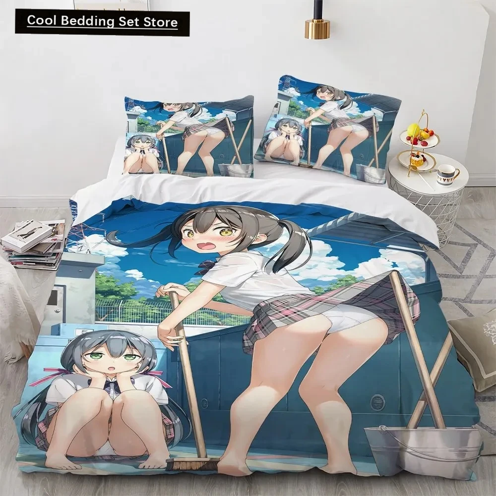 

Kawaii Anime sexy Girl Bedding Set,Duvet Cover Comforter Bed Set Quilt Cover Pillowcase,King Queen Twin Size Boys Girls Adults