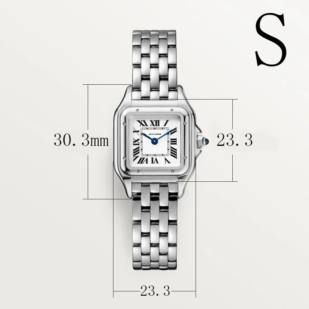 Серия Tank, прямоугольные часы для женщин, женские часы, кварцевые модные роскошные спортивные водонепроницаемые часы с хронографом