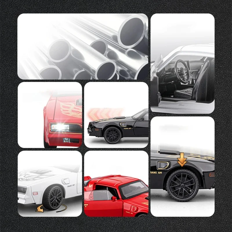 1:32 فايربيرد سبيكة العضلات سيارة رياضية نموذج دييكاست المعادن سباق السيارات نموذج محاكاة عالية الصوت والضوء لعبة أطفال هدية