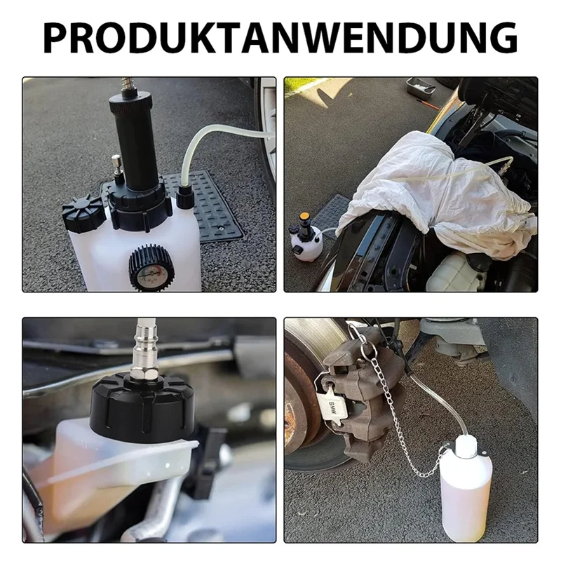 Ac29-3L Car Brake Fluid Bottle Vacuum Pump Pressure Bleeding Changer Vacuum Pump Manual Car Brake Bleeder Kit With1l Oil Bottle