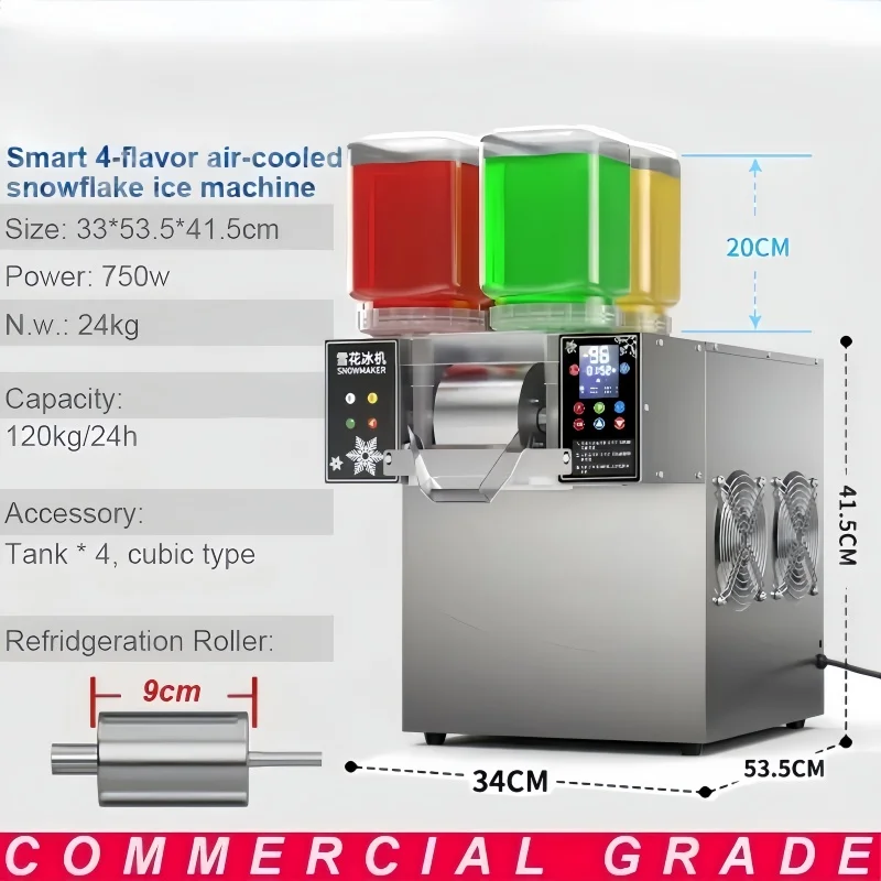 Macchina per il rasoio per gelato con scaglie di neve al latte in uscita in 3 secondi Macchina per il ghiaccio commerciale commestibile per piccole scaglie di neve coreana