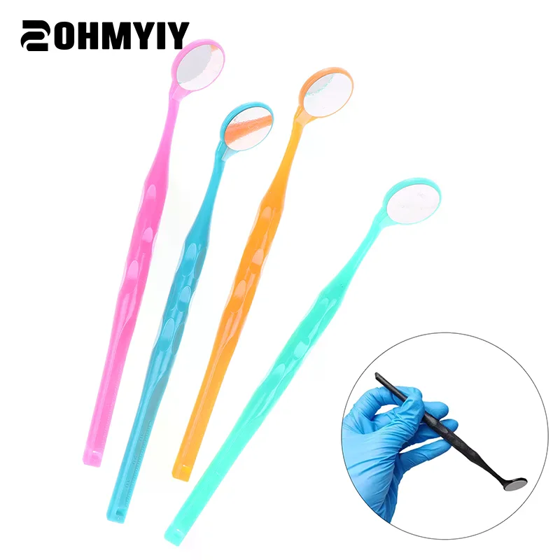 

10 шт., односторонние/двусторонние красочные зеркала для полости рта, премиум-класса, переднее зеркало для рта, отражатель для экзамена