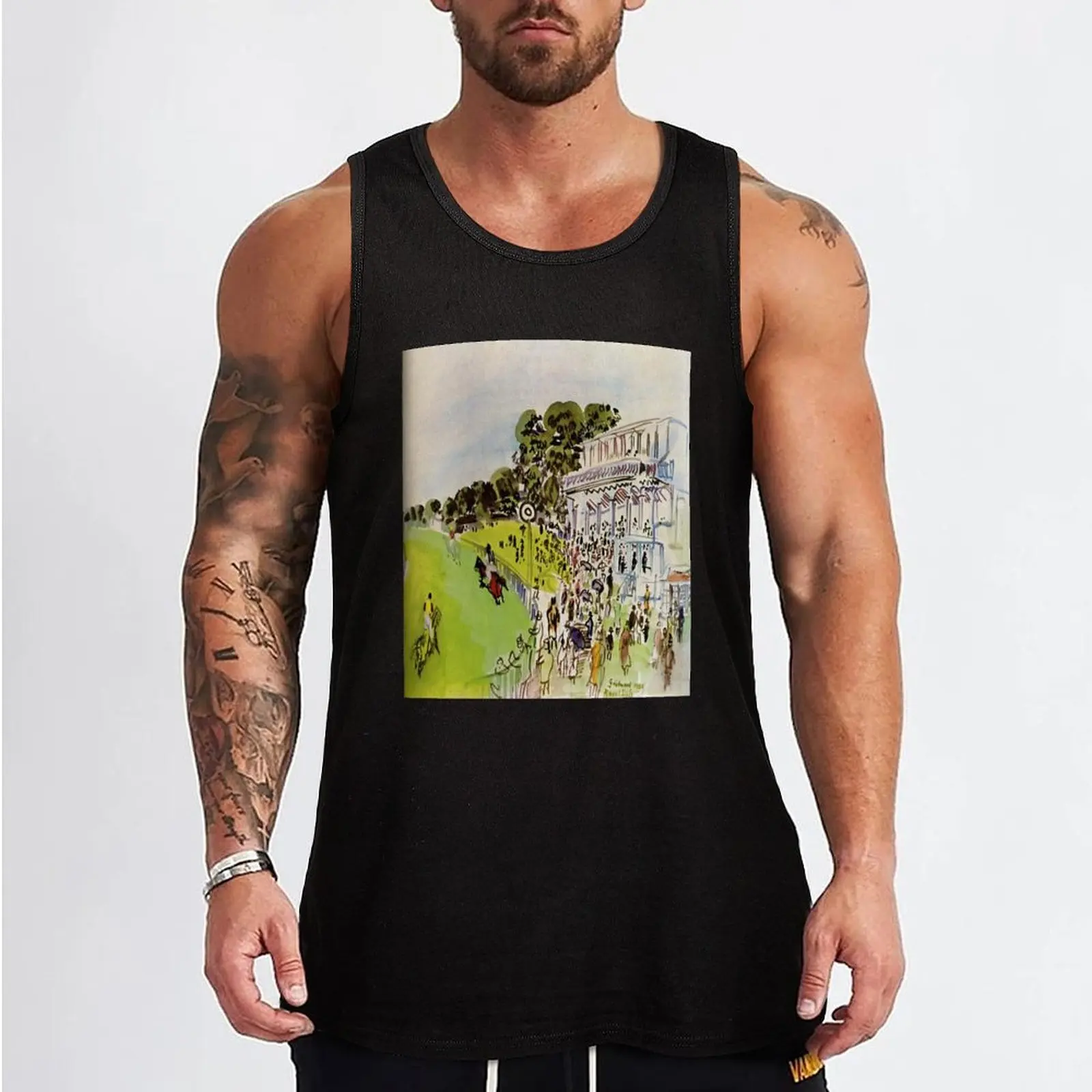 Artwork by Raoul Dufy Tank Top sleeveless gym shirt man fitness bodybuilding t shirt