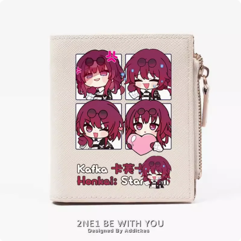 

Honkai: Star Rail Kafka Anime Fashion Wallet PU Purse Card Coin Zipper Money Bag Cosplay Gift B545