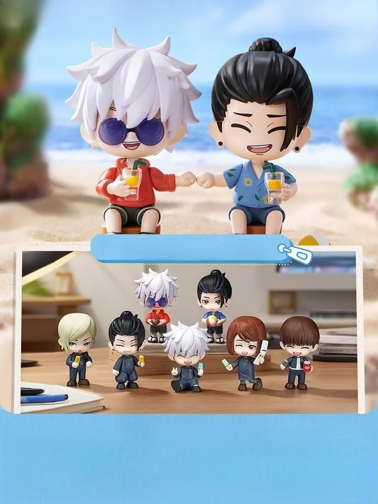 Jujutsu Kaisen Anime Figure Kawaii Satoru Gojo Itadori Yuji Fushiguro Megumi Kugisaki Assembling Dolls Model Gift Toys