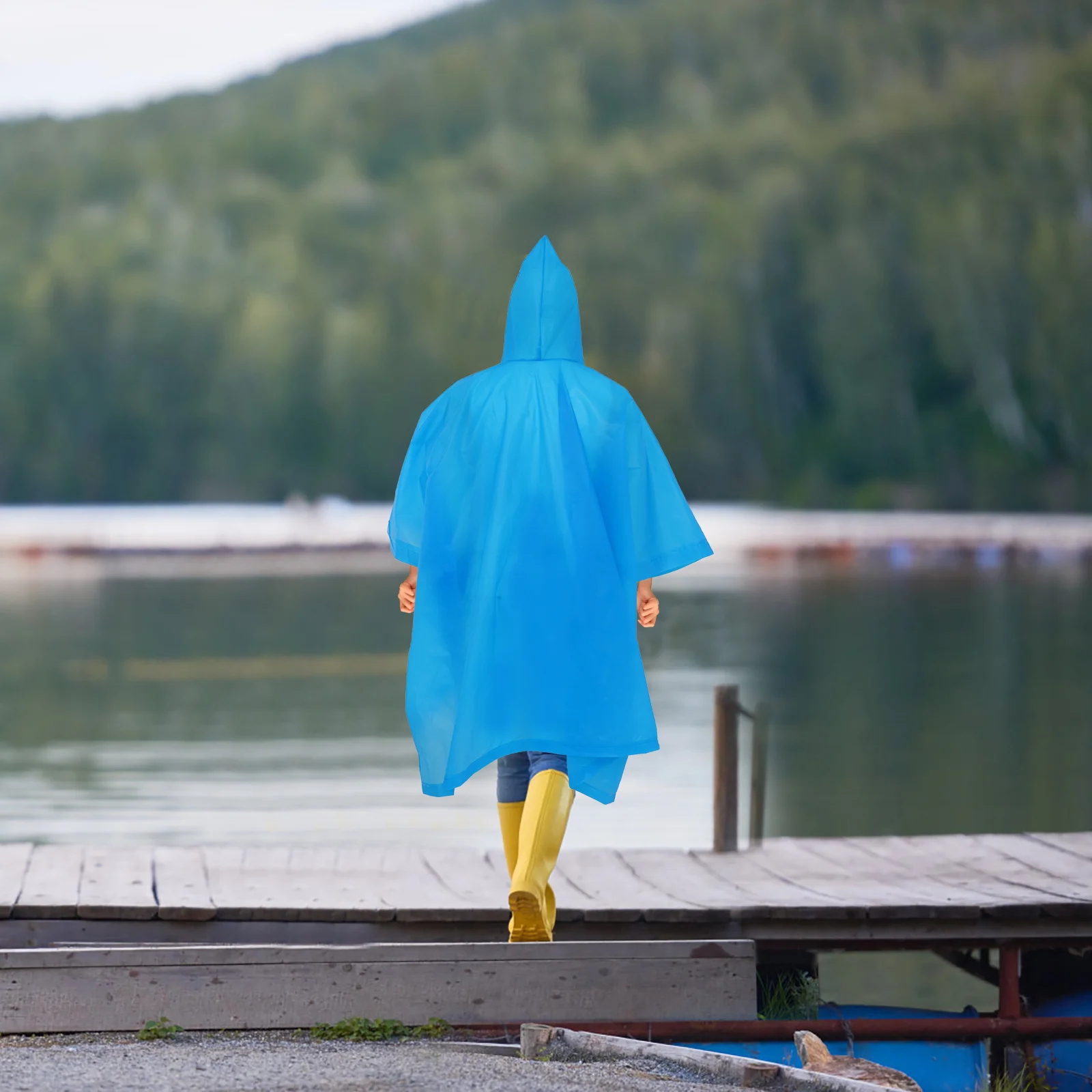 

Waterproof Adult Rain Poncho Lightweight Portable Raincoat for Camping Hiking Travel Easy Carry Foldable Rain Ponchos for Women