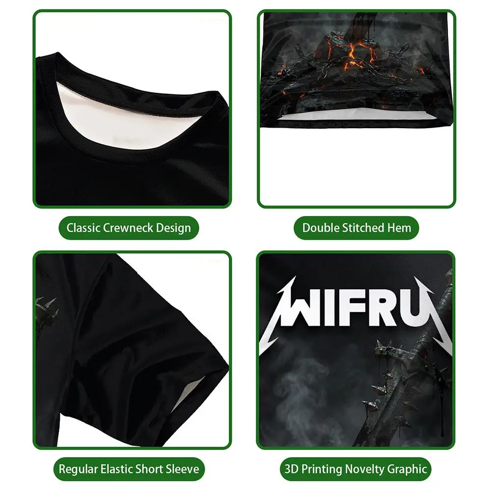 Heavy Metal Spine Pattern T-shirt Men's Gothic Viking Helmet Sword Skull Tee Unisex Harajuku Style Oversized Dark Street Tops