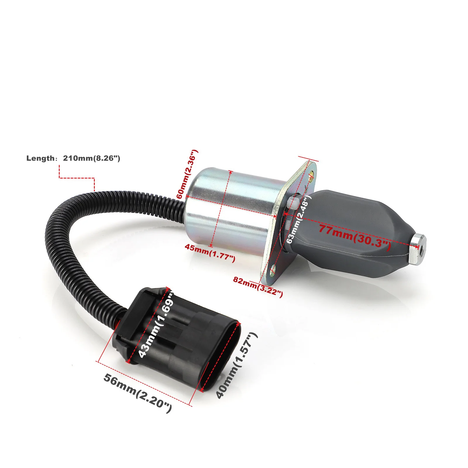 12V Shut Off Solenoid 6681512 6681513 6690563 Stop Solenoid Fit for Bobcat A220 S70 S100 S130 S150 S160 S175 S185 S205 S220