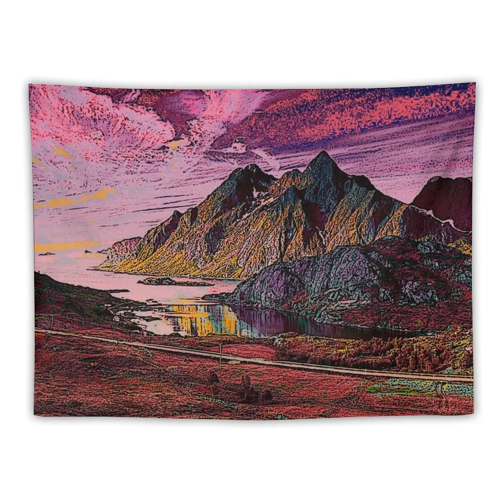 

Burgundy Mountain View Tapestry Room Decorations Decorations For Room Wall Coverings Tapestry