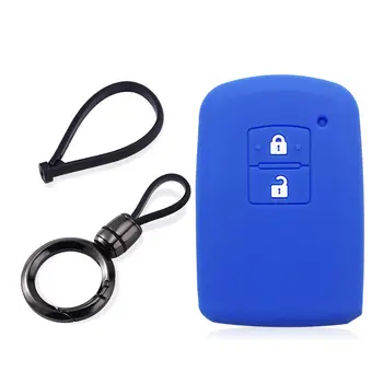 Silikonový držák klíčů od auta se 2 knoflíky pro Toyota Yaris Hybrid Auris Hybrid Auris TS 2012-2018, pouzdro na klíče od auta s přívěskem na klíče 10 nejlepší prodej Kryt klíče Toyota Hybrid - №5