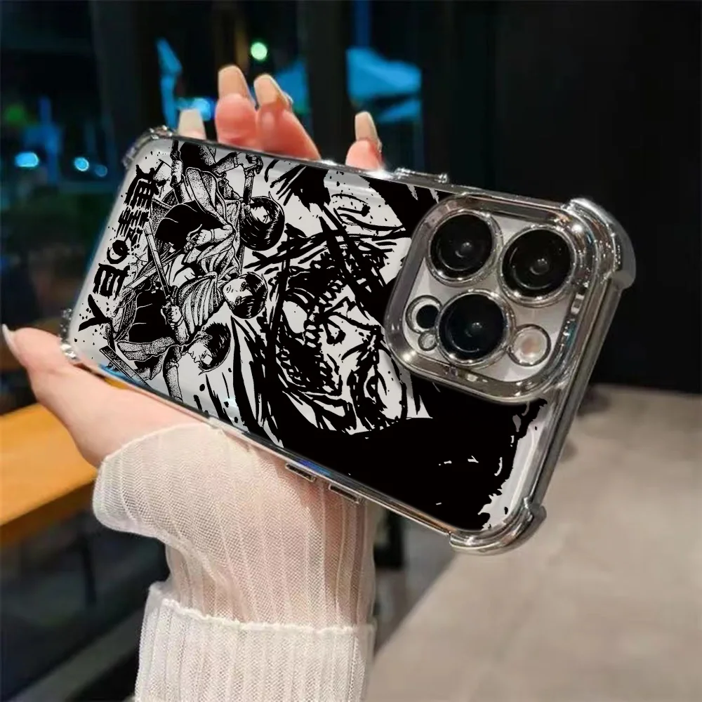Phone Case For Samsung S25 S24 S23 S22 S21 S20 FE Note20 Edge Plus Ultra 4G 5G Anti Fall Airbag Anime Attack on Titan Plating