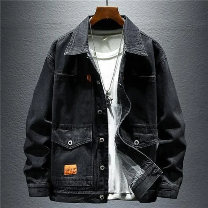 Autumn High Quality New In Male Jean Coats Low Price Y2k Branded On Board Clothing Original Korea Aesthetic Men's Denim Jacket