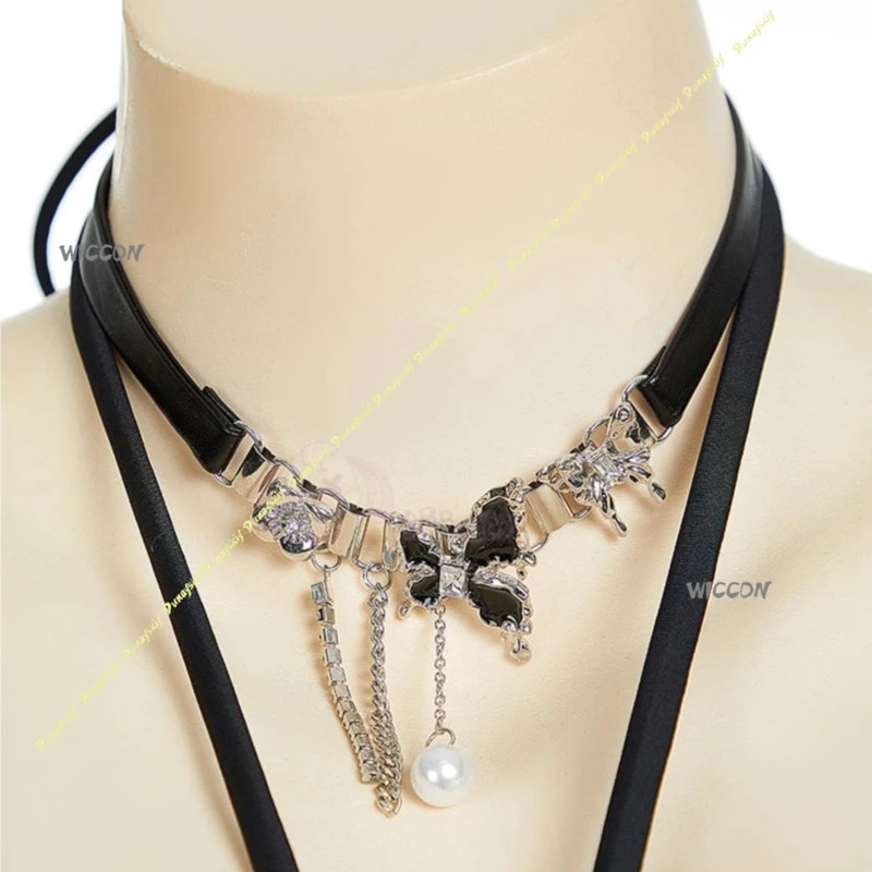 أزياء تنكرية على شكل فراشة سوداء ملابس سباحة للفتيات القوطية الداكنة مكونة من قطعتين بكيني برقبة رسن مناسبة للسباحة والينابيع الساخنة وحفلات مثيرة #6