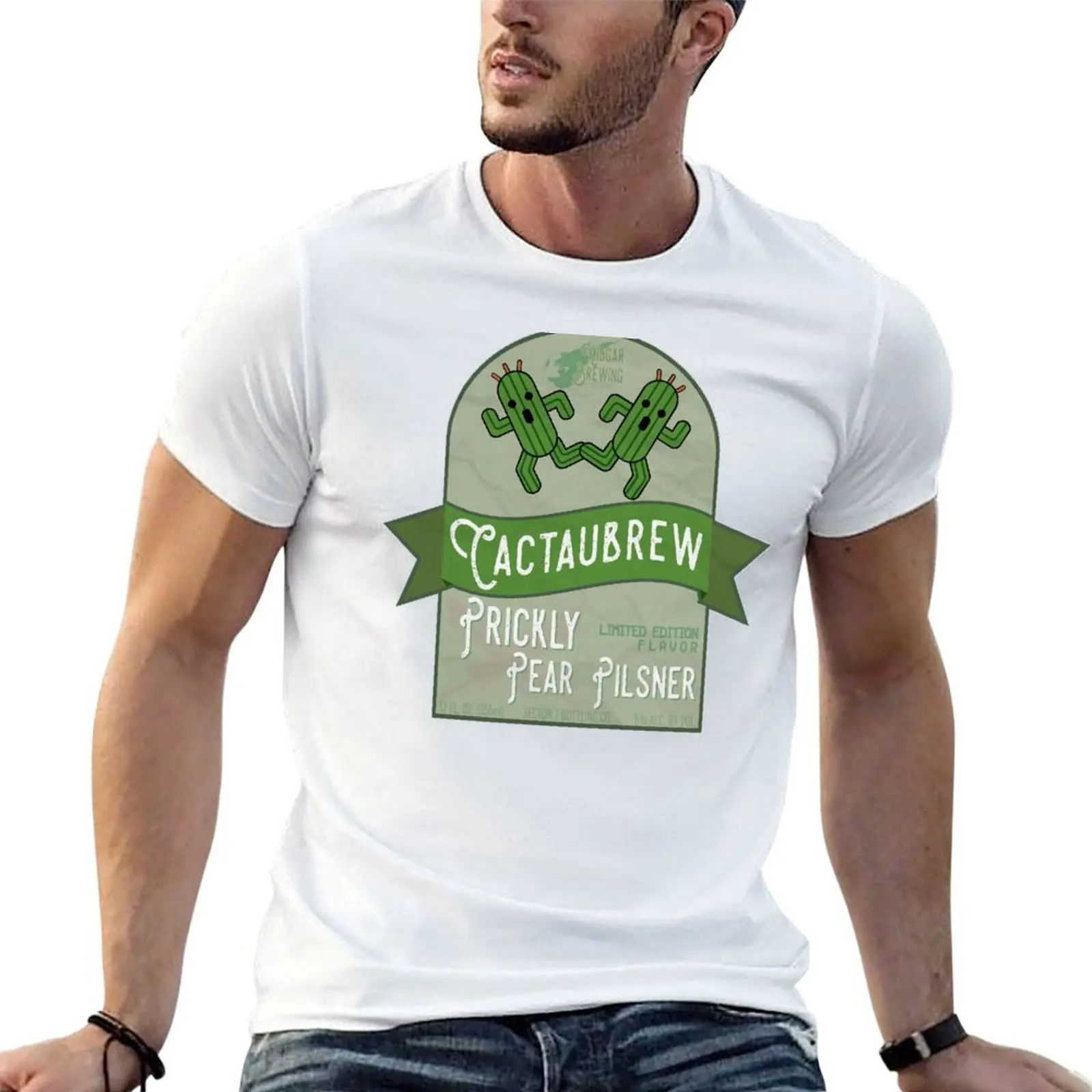 Cactaubrew - Prickly Pear Pilsner T-Shirt hippie clothes rapper graphic tees Men's t-shirt