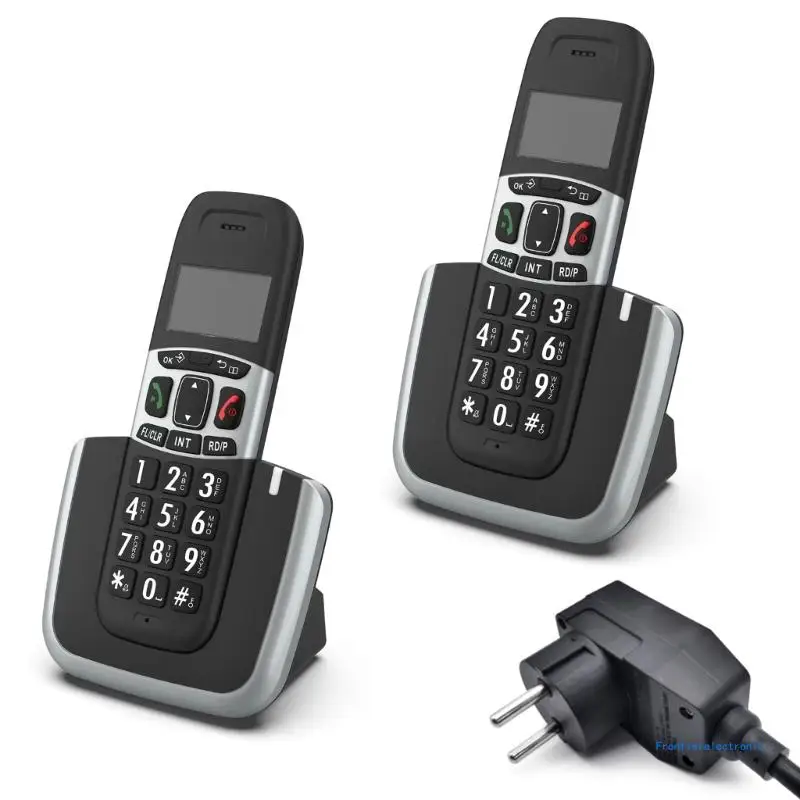 D1004-D Cordless Telephone With Answering Machine Large LCD CallerID Storage Redials Low Radiation for Home Business