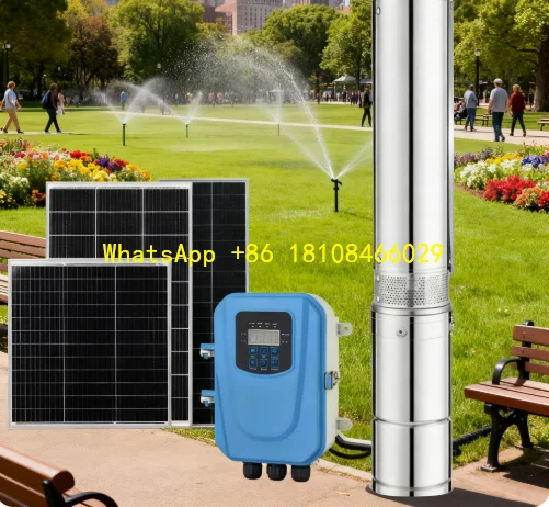 

DC Solar Deep Well Pump Flow Rate:6M3/h Head/Well Depth:185m for Remote Villa Garden Drip & Spray Irrigation