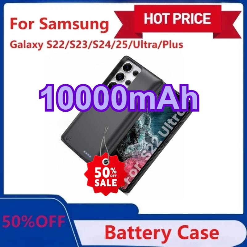 

10000mAh Power Case for Samsung Galaxy S24/S23/S22/S25 Ultra S23 S24 S25 Plus Battery Charger Case Charging Portable Power Bank