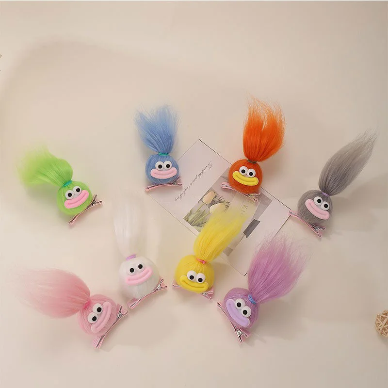 مشبك شعر فم نقانق لطيف قبيح ، دبوس شعر قطيفة ، إكسسوارات كبيرة ، مضحك #4