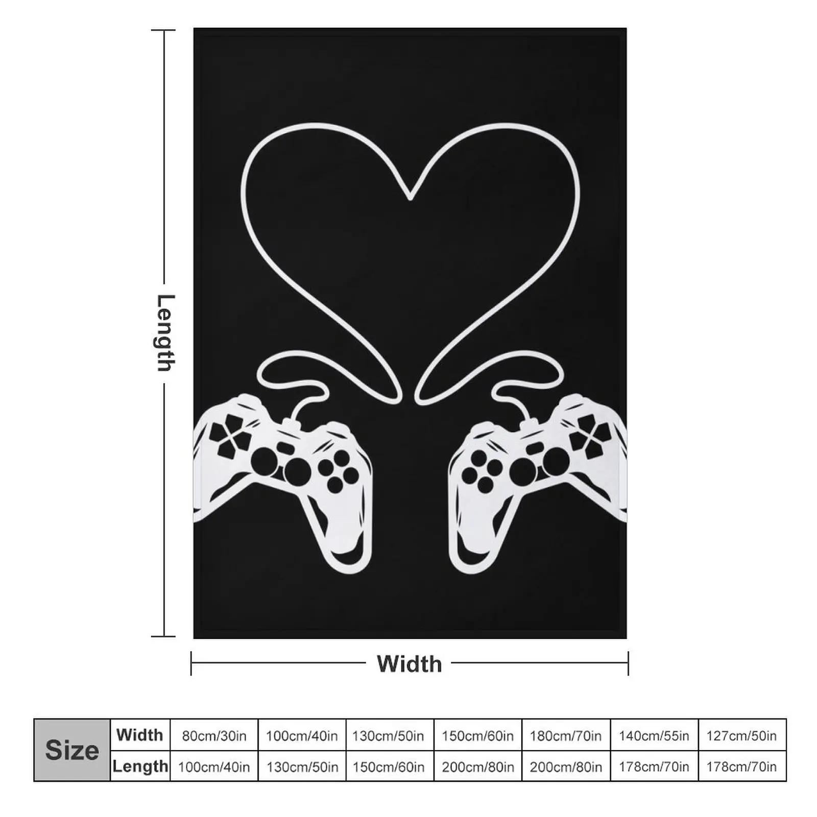 Video Gamer Valentines Day With Controllers Heart Throw Blanket Baby sofa bed Luxury Throw Blankets Sofas Of Decoration Blankets