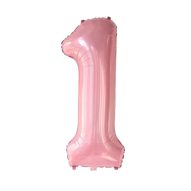 Palloncino foil con numero rosa da 40 pollici 1 2 3 4 5 6 7 8 9 anni Globos digitali Decorazione festa di compleanno per bambini Baby Shower Toy Kids