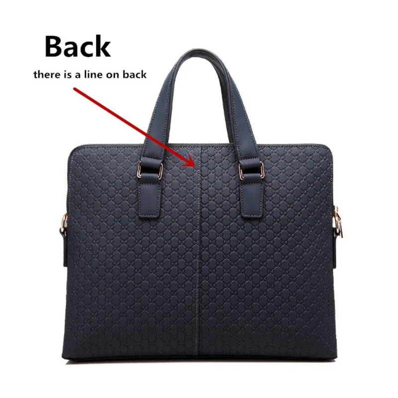 Genuine Leather Men Handbags Business Briefcase Portable 14" Laptop Bag Shoulder Diagonal Blue/Black Leather Messenger Bags 2024