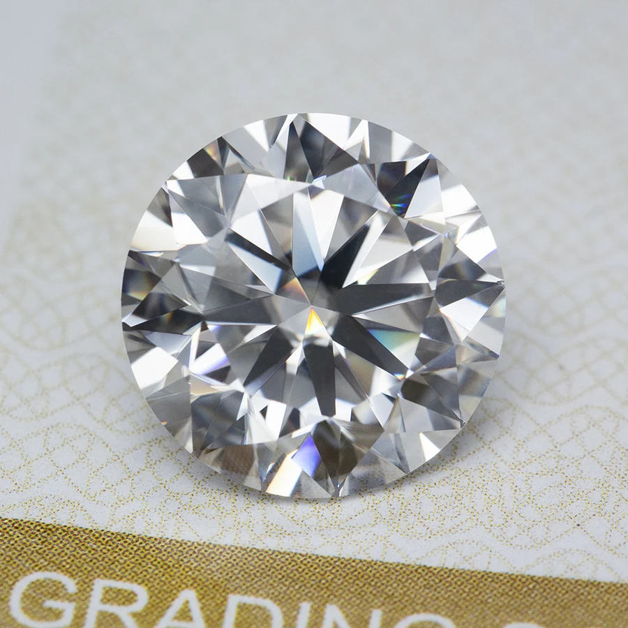 Superweißer D-Farb-Moissanit-Diamanttester mit losem Stein, 0,1–20,0 ct, 3EX Rundschliff, mit GRA-Zertifikat – Detail 8