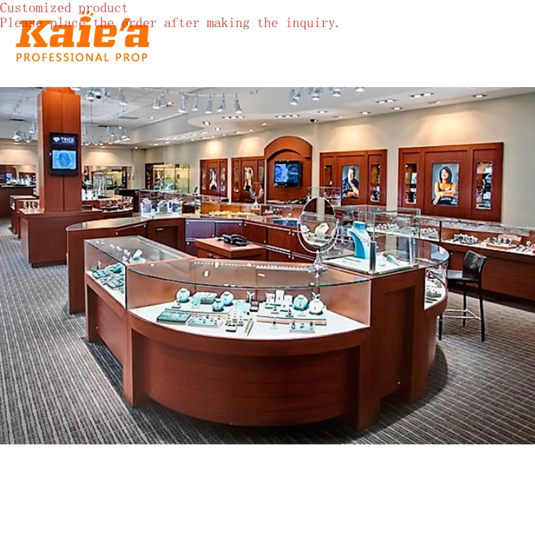 

Luxury Jewelry Shop Cabinet Jewelry Store Display Case Metal Jewelry Showroom Display Showcase