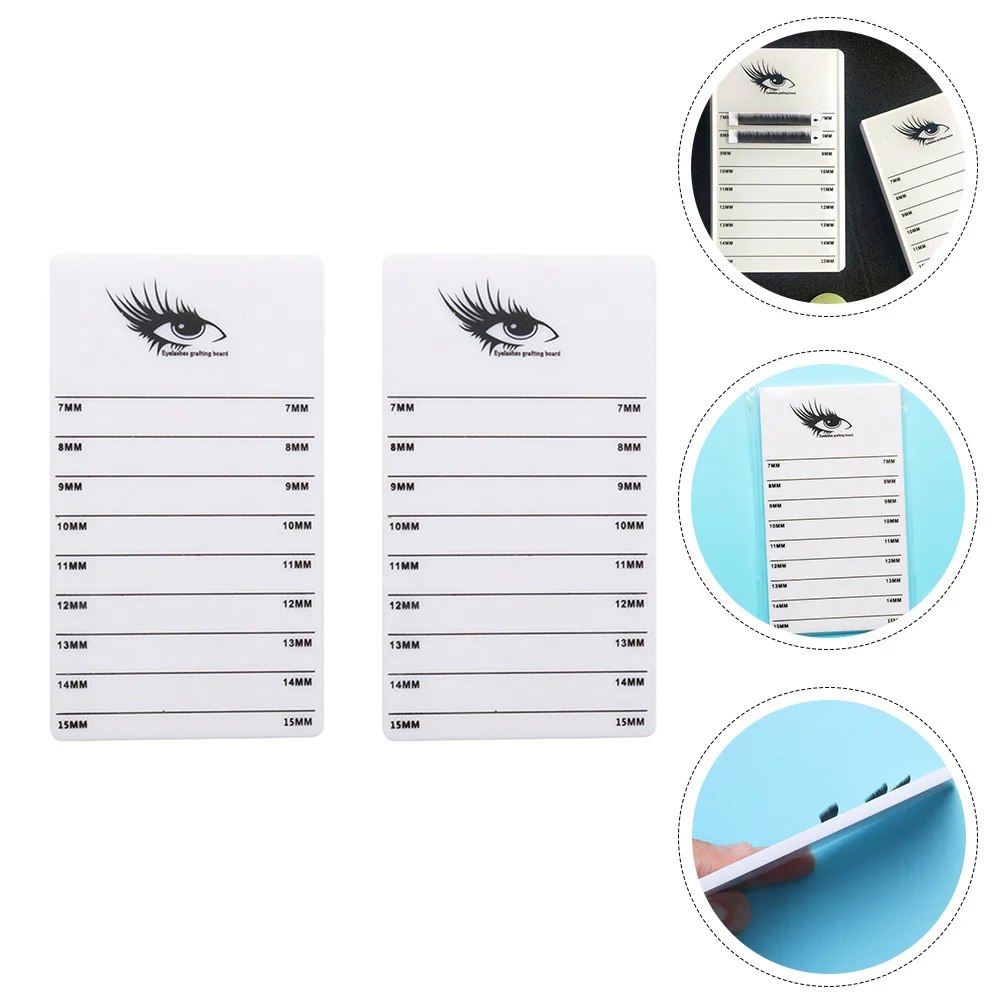 2 個まつげディスプレイボード耐久性のあるアクリルつけまつげディスプレイプレートラッシュホルダー美容院グラフティングエクステンションツール用