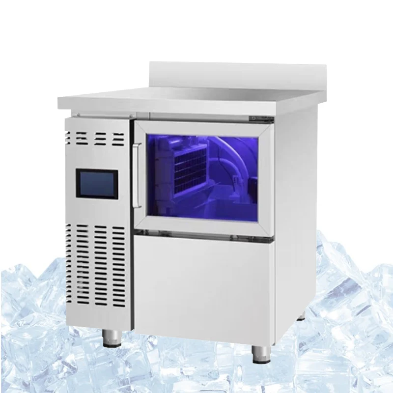 

Milk Tea Shop Ice Maker Commercial Small 90kg Block Ice Quick Ice Block Fully Automatic Bar Counter Ice Maker Machine