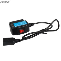 Output 5V 3A OBD Step-down Cable USB Ports with Switch ACC Flameout Power Off OR 24-hour Driving Recorder Parking Monitoring