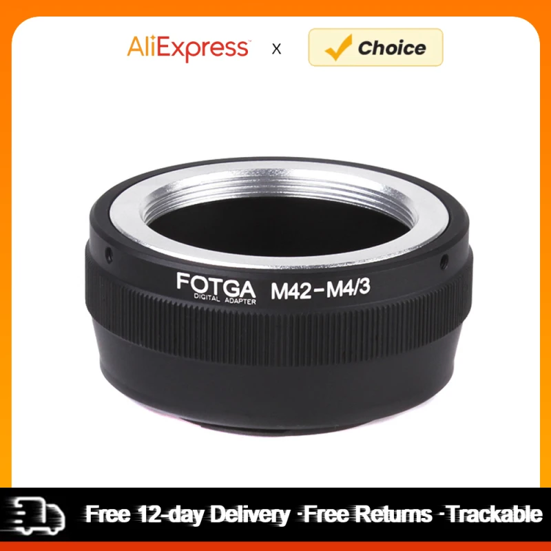 Fotga Adapter Ring for M42 Lens to Micro 4/3 Mount Camera Olympus Panasonic DSLR Camera M42 Mount Len to Micro 4/3 Mount Adapter