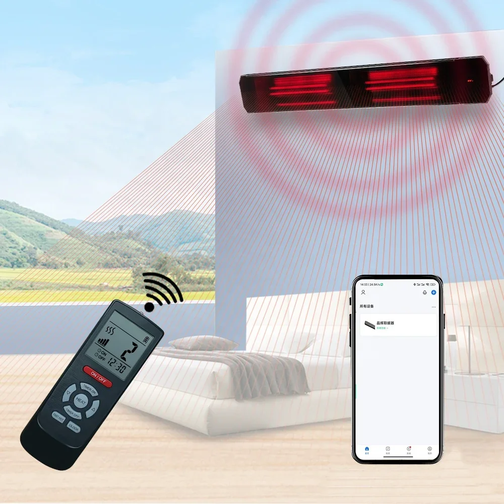 

Электрический обогреватель для зонта для патио, уличный электрический стеклянный инфракрасный обогреватель, электрический обогреватель для перголы или газабо