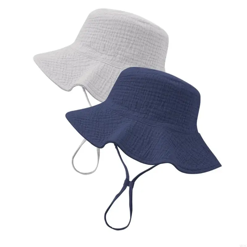 

M89C 2pcs Baby Bucket Hats Summer Upf50+ Sunscreen Широки