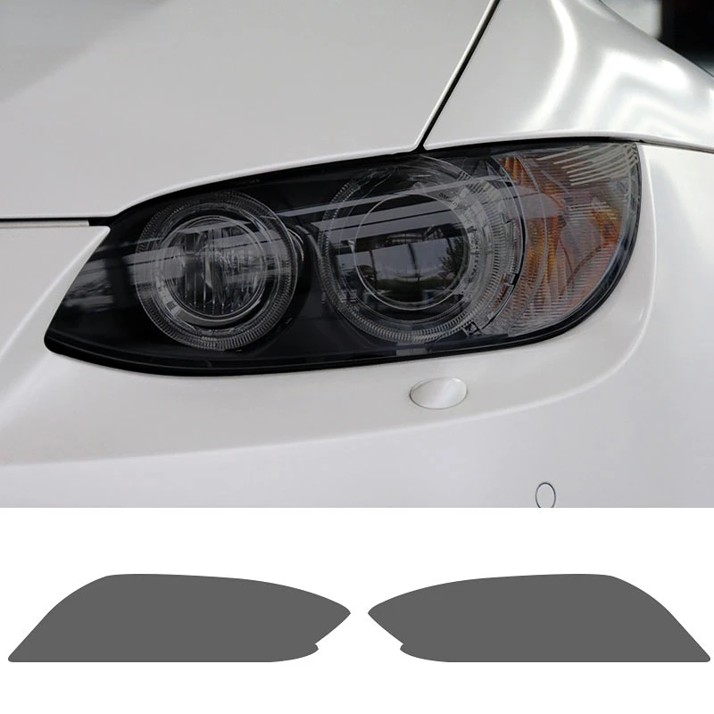 

2 Pcs M Performance Car Headlight Protective Film Front Light Transparent Smoked Black TPU Sticker For BMW M3 E90 E92 E93 F80