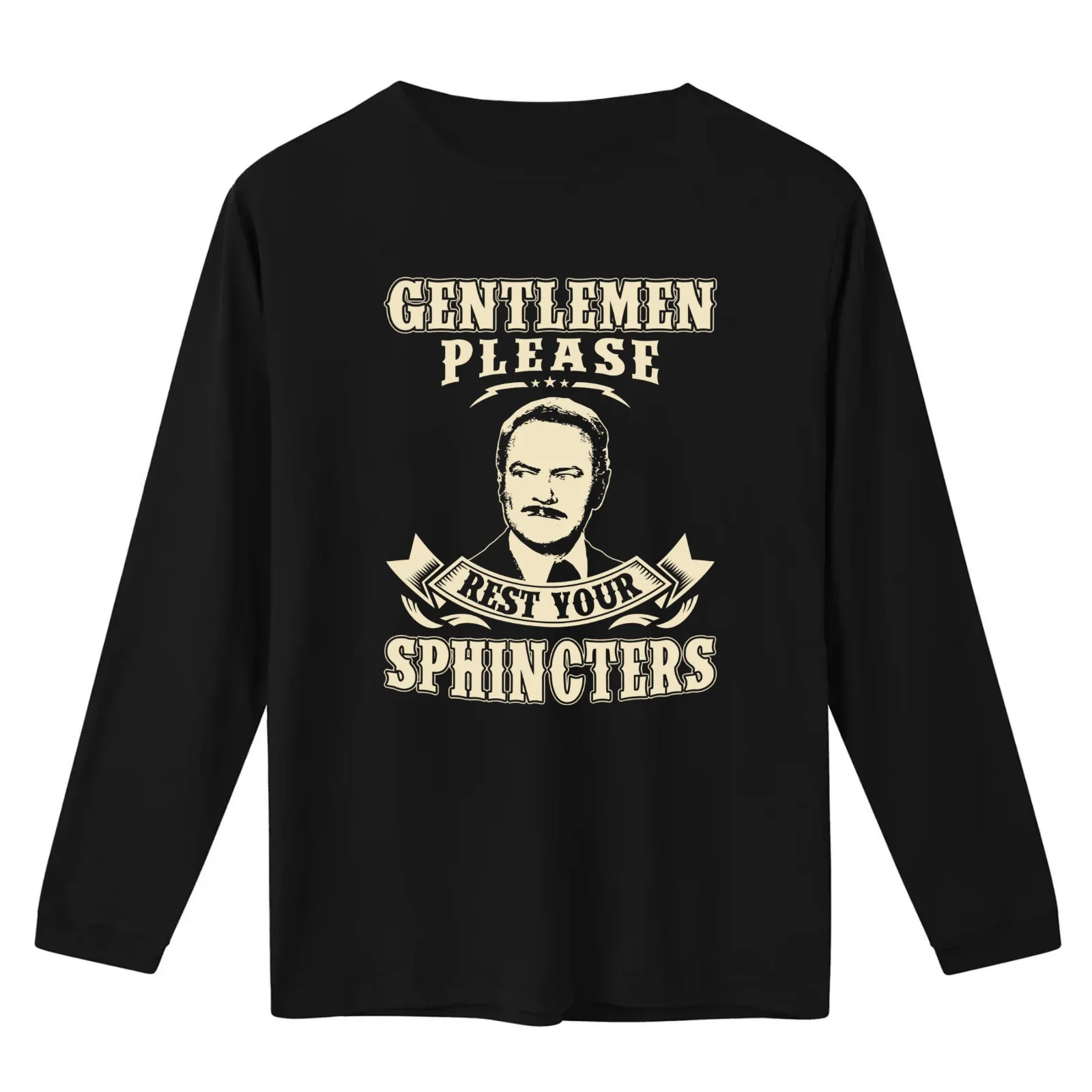 Gentlemen Please Rest Your Sphincters T-Shirt Summer Casual Cotton Tee Oversized Streetwear Tops Vintage Graphic Print